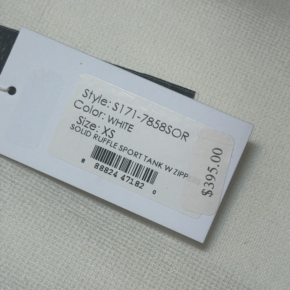 3.1 Phillip Lim Solid Ruffle Tank W Zippers Size XS White NEW WITH TAGS - Picture 7 of 13